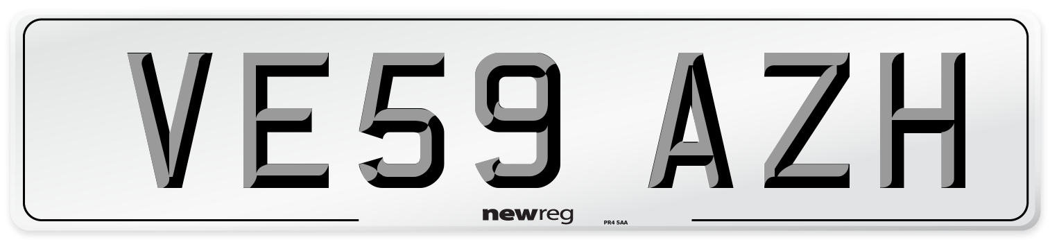 VE59 AZH Number Plate from New Reg